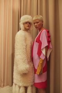 Backstage at Burberry RTW Fall 2021.