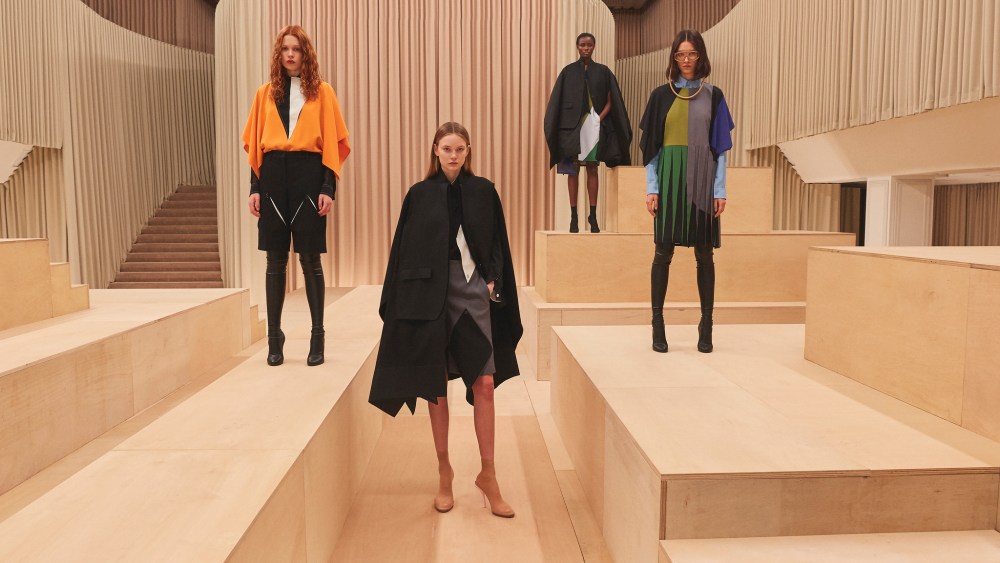 Backstage at Burberry RTW Fall 2021.