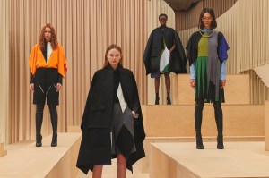 Backstage at Burberry RTW Fall 2021.
