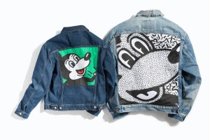 Levi’s debuts new customizable collection featuring Keith Haring's iconic Disney artwork on Trucker jackets, hoodies, T-shirts and tops.