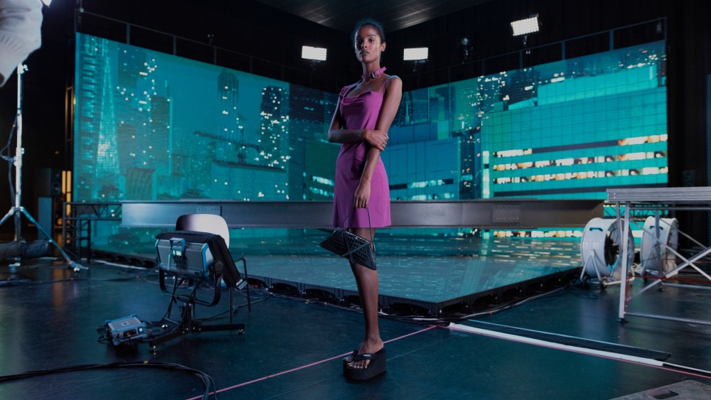 Behind the scenes of the Coperni campaign shoot.