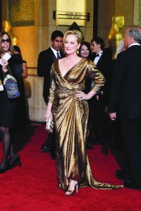 Meryl Streep wearing a Lanvin gown with Fred Leighton jewelry attends the 84th Academy Awards on February 26, 2012 in California