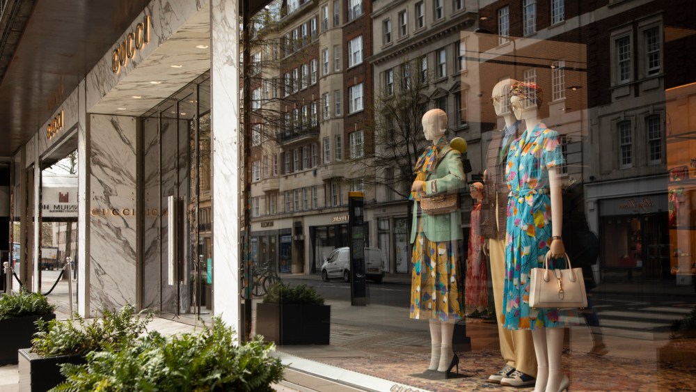 Gucci in London as the shops re-open.