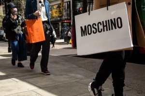 Moschino in London as the shops re-open.