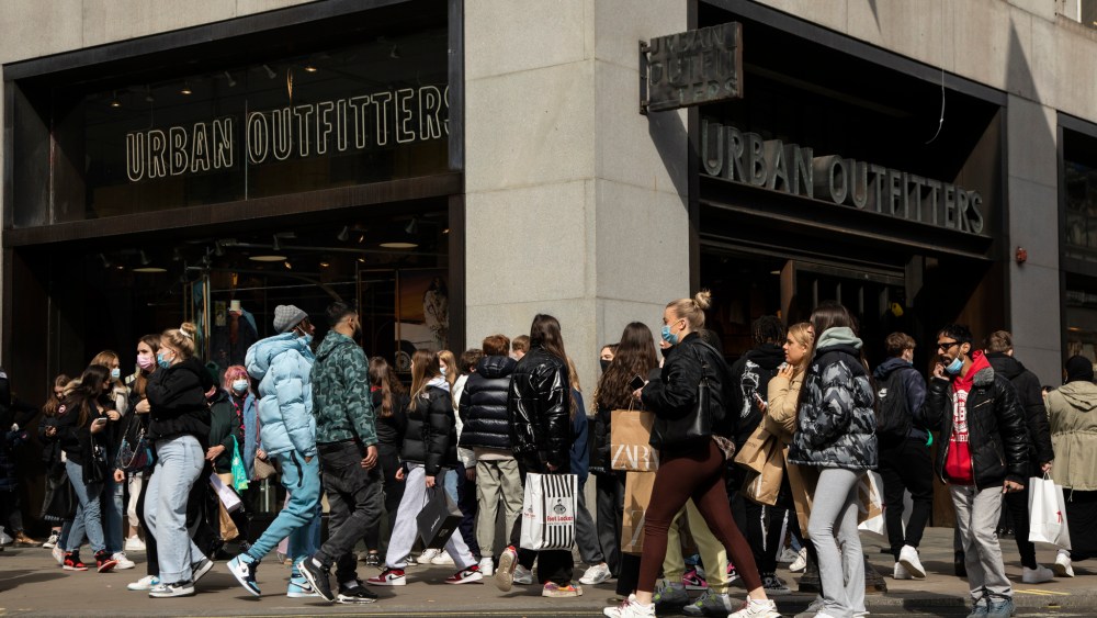 Urban Outfitters in London as the shops re-open.