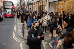 Atmosphere in London as the shops re-open.