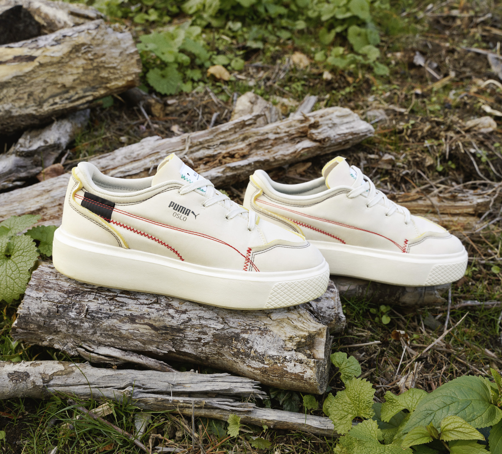 Every piece features a recycled thermoplastic polyurethane (TPU) badge and a label telling the product story. The pieces feature dynamic cutlines, fresh fabric mixes and tonal colors.