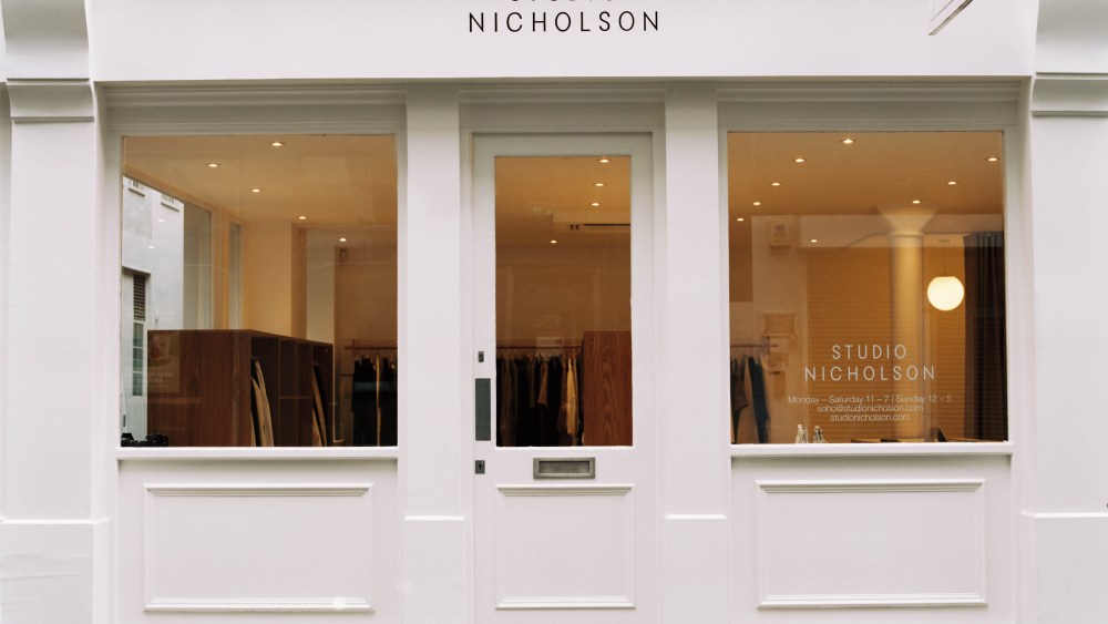 The Studio Nicholson storefront in Soho
