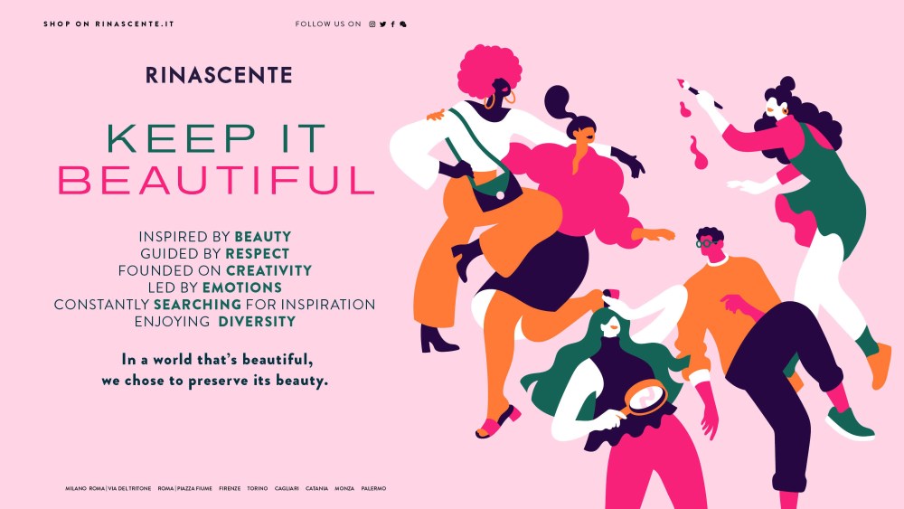 Rinascente's "Keep It Beautiful" campaign.