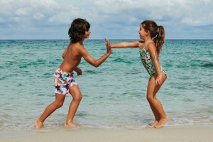 Vilebrequin, which started as a men's swimwear brand, now makes women's and children's swimwear.