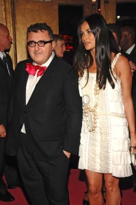 Fashion designer Alber Elbaz (L) and actress Demi Moore attend Van Cleef & Arpels' Une Journee a Paris party at the Hammerstein Ballroom in New York City.