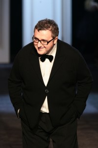 Alber Elbaz on the runway after his Lanvin fall 2006 show at the Opera Comique.