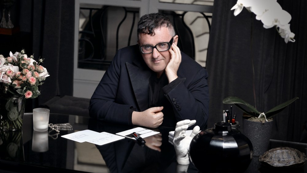 Alber Elbaz at his desk.
