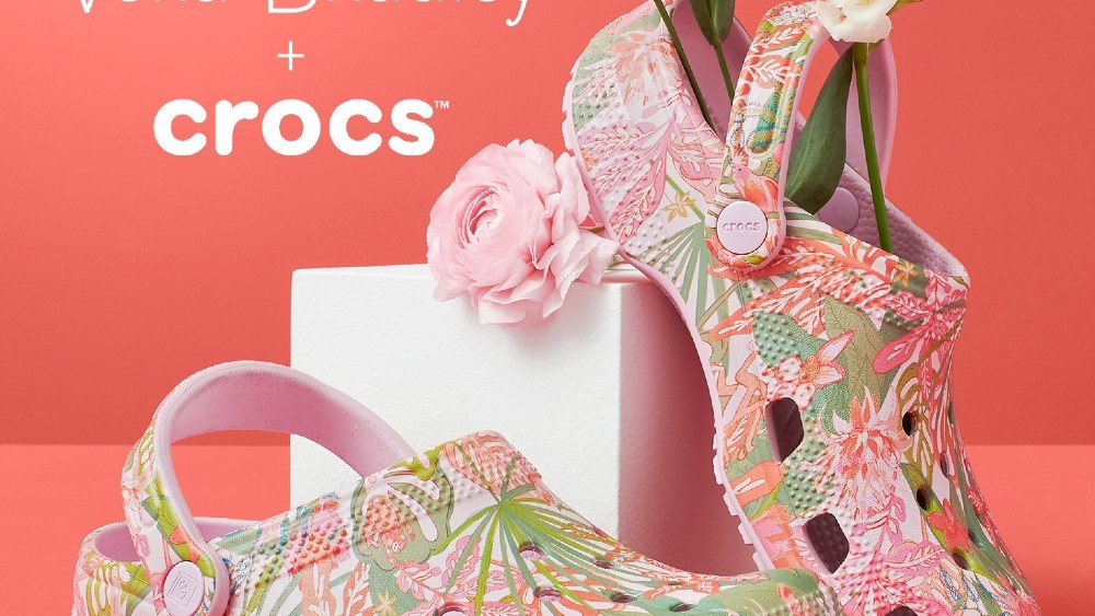 On Tuesday, Crocs debuted its third clog capsule collection with Vera Bradley, featuring tropical birds and plants that usher in spring.