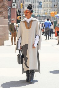 Gabrielle Union is spotted arriving at the Z100 studios in New York City, wearing Derek Lam. 08 May 2018 Pictured: Gabrielle Union. Photo credit: ZapatA/MEGA TheMegaAgency.com +1 888 505 6342 (Mega Agency TagID: MEGA216238_004.jpg) [Photo via Mega Agency]