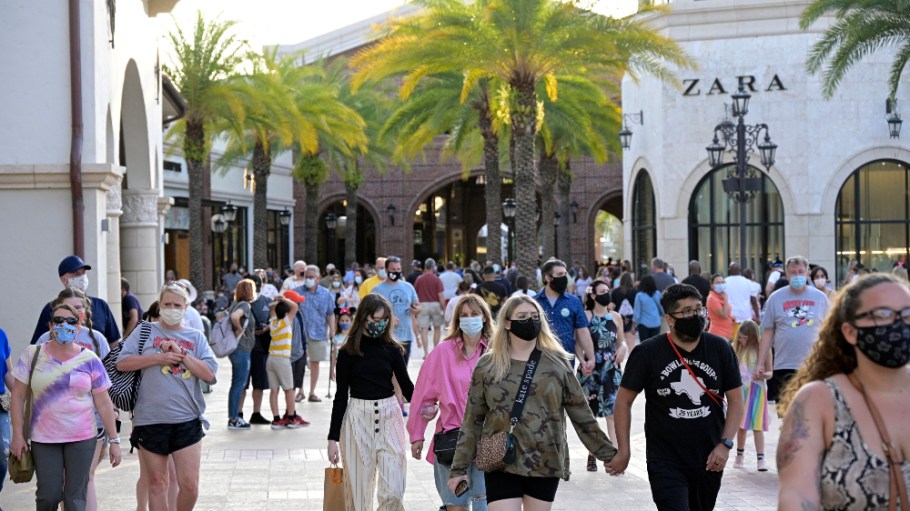 U.S. retail sales rose a seasonally adjusted 9.8%, or $619.1 billion, from February while apparel and accessories stores rose 18%.