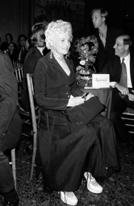 Vivienne Westwood attends a fashion show in her honor at Bergdorf Goodman in New York on September 15, 1994.