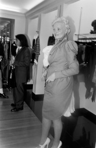 Vivienne Westwood attends the opening of her in-store boutique at Bergdorf Goodman in New York on September 15, 1994.