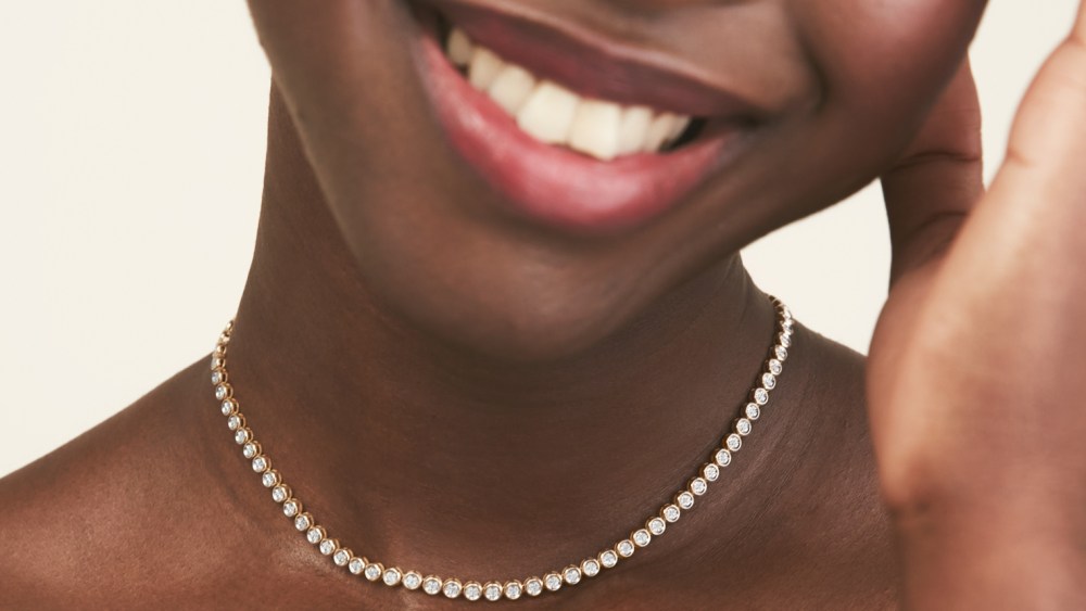 Mejuri's new diamond necklace, its most expensive design yet.