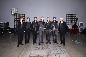 2021 BILLBOARD MUSIC AWARDS -- Pictured: In this image released on May 20, (l-r) V, Suga, Jin, RM, Jimin, Jungkook, and J-Hope of BTS pose during the 2021 Billboard Music Awards held at the Microsoft Theater on May 20, 2021 in Los Angeles, California. --  (Photo by: taeseong Kim)