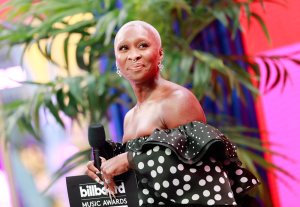 2021 BILLBOARD MUSIC AWARDS -- Pictured: Cynthia Erivo speaks at the 2021 Billboard Music Awards held at the Microsoft Theater on May 23, 2021 -- (Photo by: Emma McIntyre/NBC)