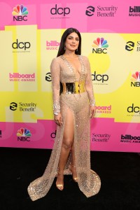 LOS ANGELES, CALIFORNIA - MAY 23: Priyanka Chopra Jonas poses backstage for the 2021 Billboard Music Awards, broadcast on May 23, 2021 at Microsoft Theater in Los Angeles, California. (Photo by Rich Fury/Getty Images for dcp)