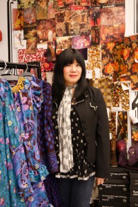 Designer Anna Sui prepares for her Fall 2009 show in New York City.