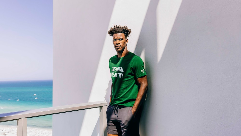 Rhone investor Jimmy Butler in the mental health T-shirt.