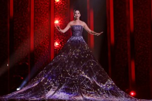 Estonia's Elina Nechayeva performs 'La forza' at the finals of the 63rd Eurovision Song Contest, May 12th, 2018.