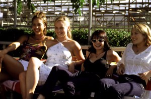 Jessica Alba, Marley Shelton, Jordan Ladd, and Drew Barrymore, in Never Been Kissed, 1999.