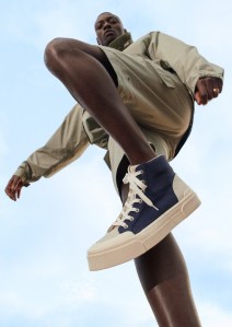 H&M and Good News collaborated on a collection of sneakers made with recycled cotton, Bananatex and Vegea grape leather