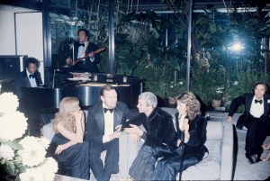Jack Haley Jr. and guests attend a wedding anniversary party for Liza Minelli and Jack Haley Jr. at Roy Halston's New York home on September 15, 1975.