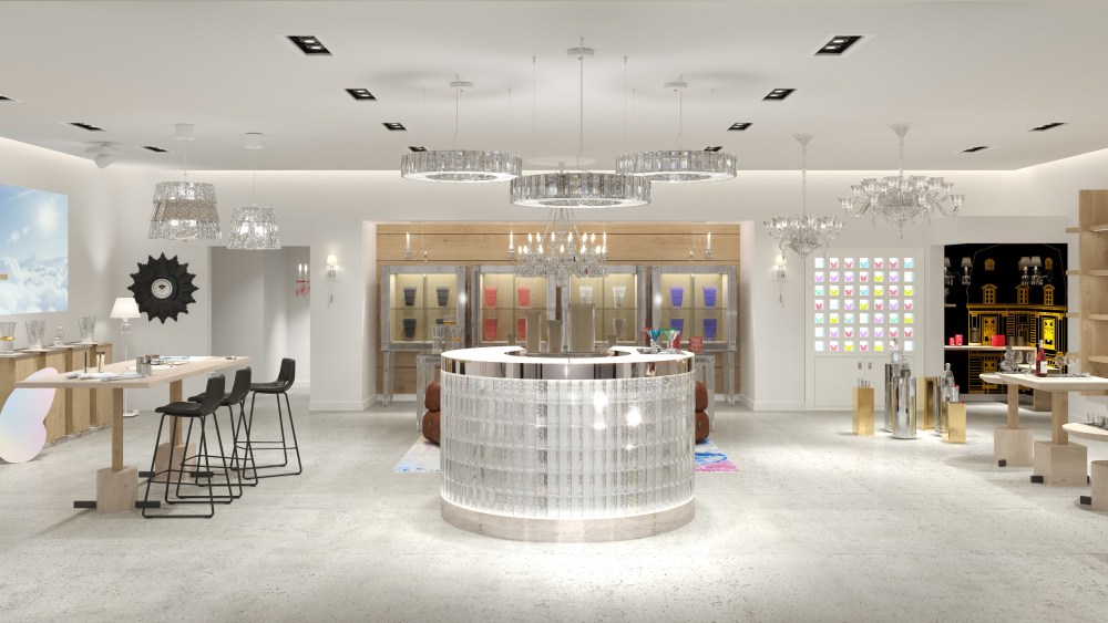 The new Baccarat store in South Coast Plaza.