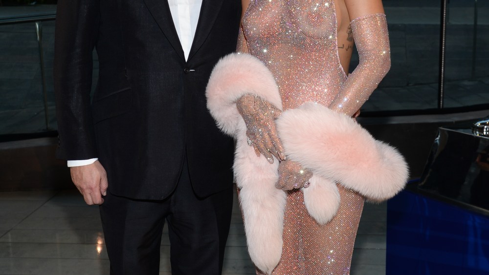 M.A.C Cosmetics's John Demsey and Rihanna attend the 2014 CFDA Fashion Awards at Alice Tully Hall on Monday, June 2, 2014, in New York. (Photo by Evan Agostini/AP Images)