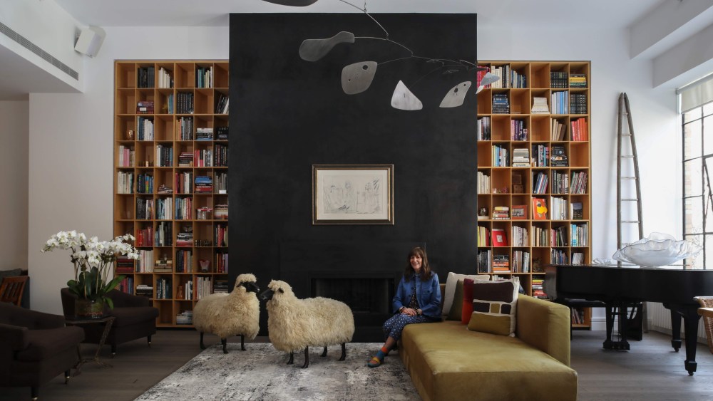 Kay Unger in her apartment.