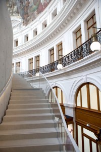 The interior of the Bourse de Commerce museum in Paris