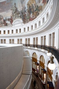 Japanese architect Tadao Ando’s concrete cylinder at the Bourse de Commerce museum in Paris