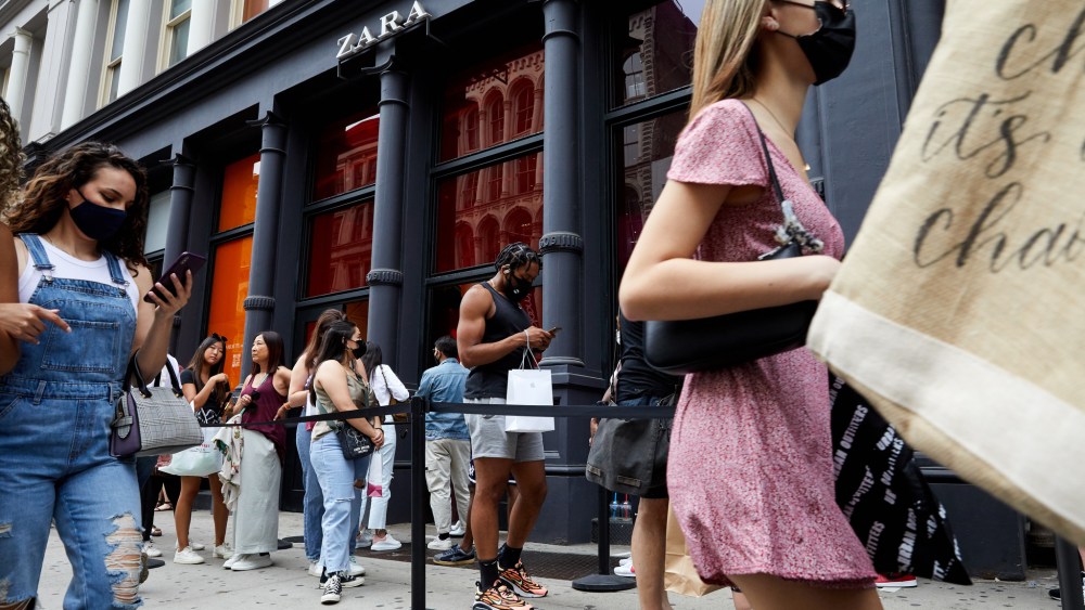 Shoppers return to the streets of New York.