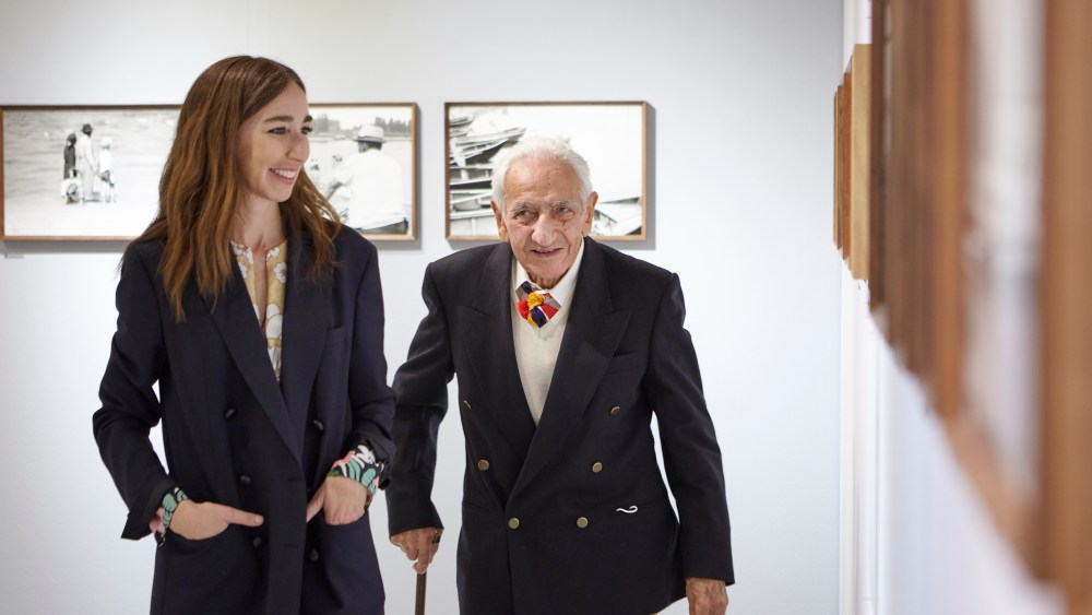 Paolo Di Paolo at the opening of his exhibitions at Galleria Carla Sozzani in 2021.