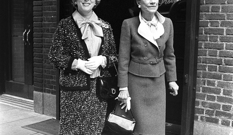 Estee Lauder and The Duchess of York, Wallis Simpson at Orsini's Restaurant in New York, 1974.