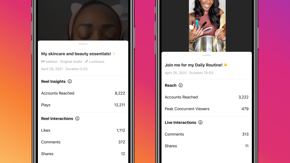 Instagram is offering businesses new Reels and Live insights into how their videos are performing.