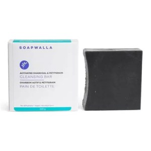 Soapwalla Activated Charcoal and Petitgrain Soap Bar, best natural bar soaps