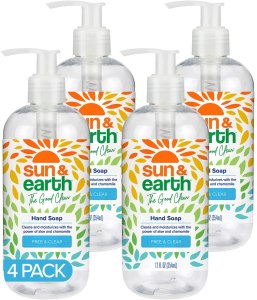 Sun & Earth Hand Soap, unscented, fragrance free hand soap