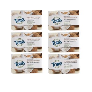 Tom's of Maine Natural Beauty Bar Soap in Creamy Coconut with Virgin Coconut Oil, best natural bar soaps