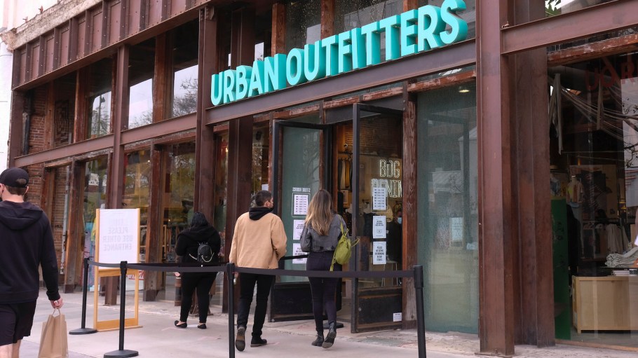 Urban Outfitters store at Third Street Promenade in Santa Monica, Calif., March 7, 2021. (Ringo Chiu via AP)