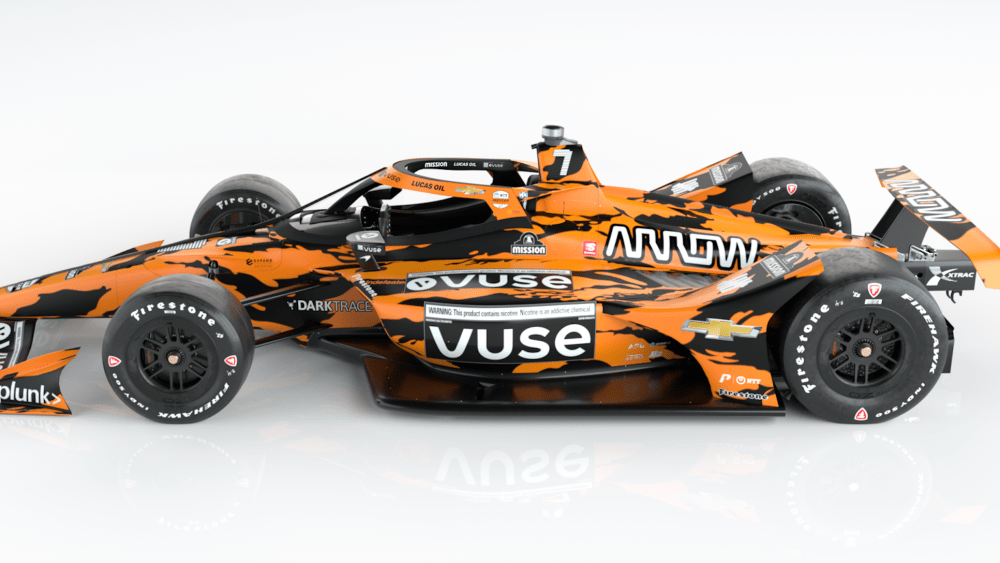 The #7 Arrow McLaren SP race car by Undefeated