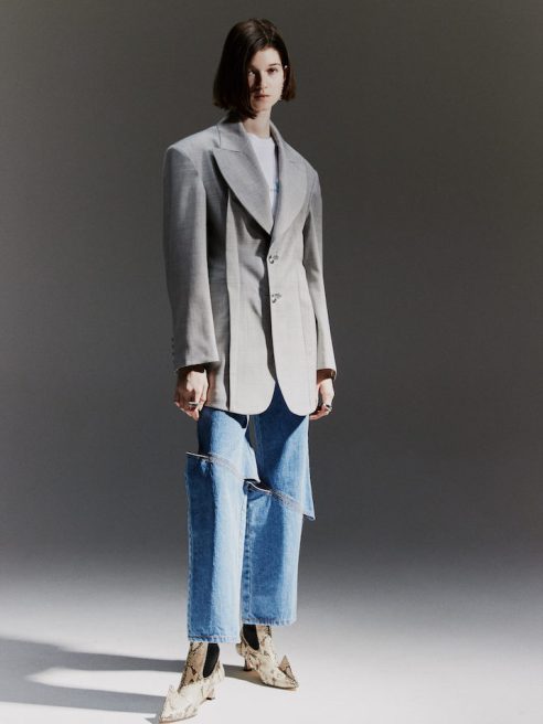 Jeans by Paris-based Leje recently went viral for their pixelated or slashed constructions.