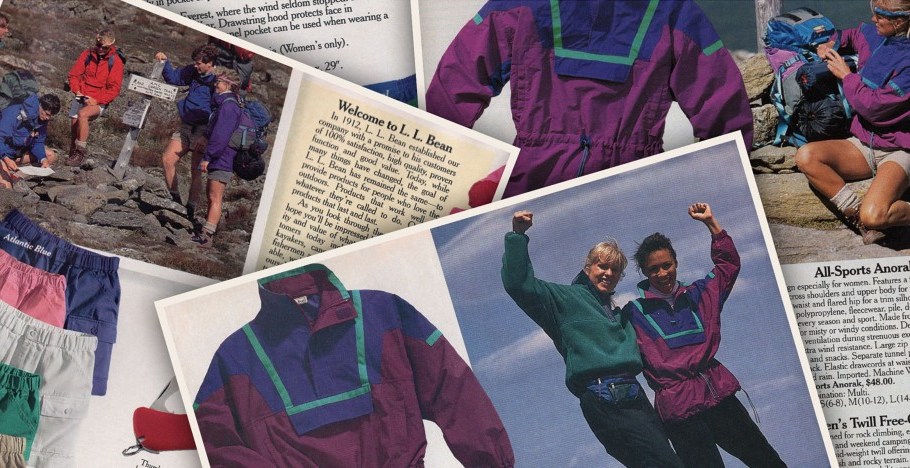 L.L. Bean has released '90s-inspired fashion capsule collection, including an anorak, bucket hat and matching tote, using upcycled fabrics.