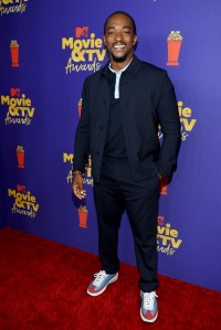 LOS ANGELES, CALIFORNIA - MAY 16: Anthony Mackie attends the 2021 MTV Movie & TV Awards at the Hollywood Palladium on May 16, 2021 in Los Angeles, California. (Photo by Kevin Mazur/2021 MTV Movie and TV Awards/Getty Images for MTV/ViacomCBS)