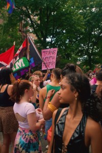 The scene at The Stonewall Protest.